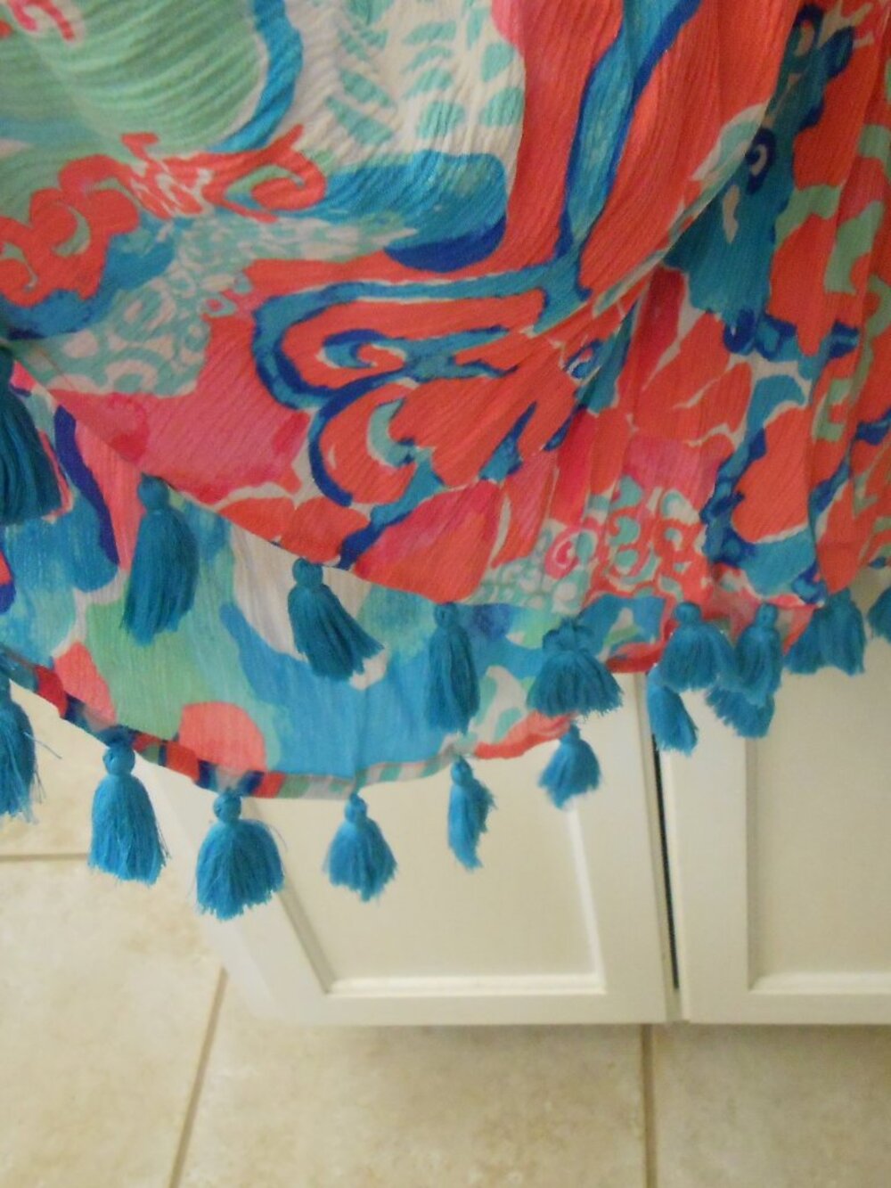 Lilly Pulitzer Dress with Tassel Hemline - Picture 6 of 7
